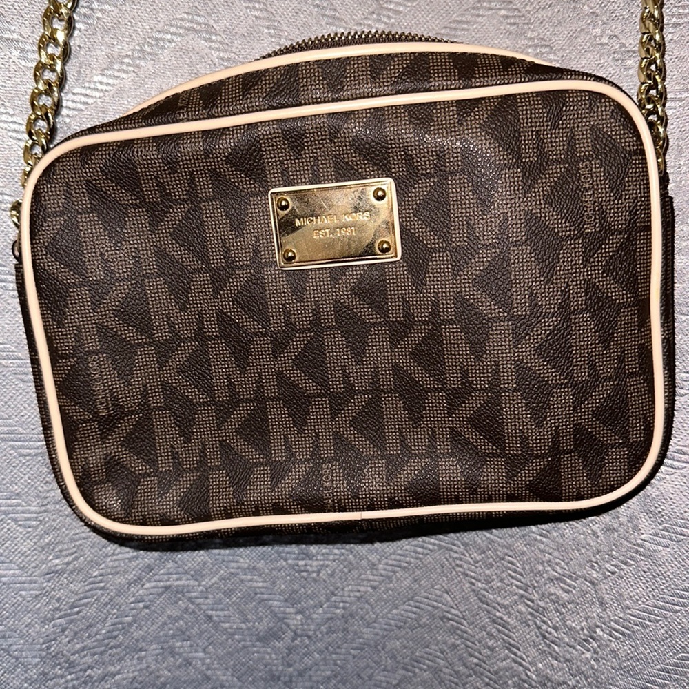 Michael Kors brown cross body bag